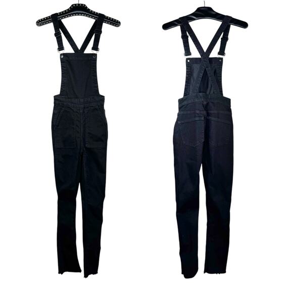 Madewell Black Skinny Leg Denim Overalls XXS - Picture 8 of 8